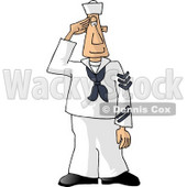 United States Navy Sailor Saluting - Royalty-free Clipart Picture © djart #6280
