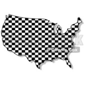Royalty-Free (RF) Clipart Illustration of a Checkered USA Map © djart #62938