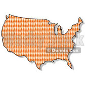 Royalty-Free (RF) Clipart Illustration of a Heart Patterned USA Map © djart #62949