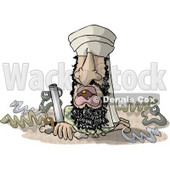 Osama Bin Hidin' Clipart Illustration © djart #6334
