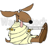Royalty-Free (RF) Clipart Illustration of a Loony Dog in a Straight Jacket © djart #66727