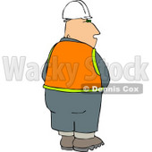 Male Construction Worker Urinating Clipart Illustration © djart #6680