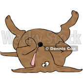Royalty-Free (RF) Clipart Illustration of a Dead Brown Spotted Dog On His Back © djart #66804