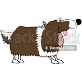 Royalty-Free (RF) Clipart Illustration of a Springer Spaniel Dog Wearing A Cloth Around His Neck © djart #70271