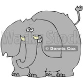 Royalty-Free (RF) Clipart Illustration of a Gray Elephant Smiling © djart #83896