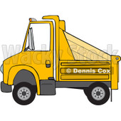 Royalty-Free (RF) Clipart Illustration of a Side View Of A Yellow Dumptruck © djart #88336