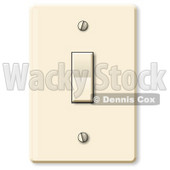 Standard Household Rocker Light Switch Clipart Picture © djart #9399